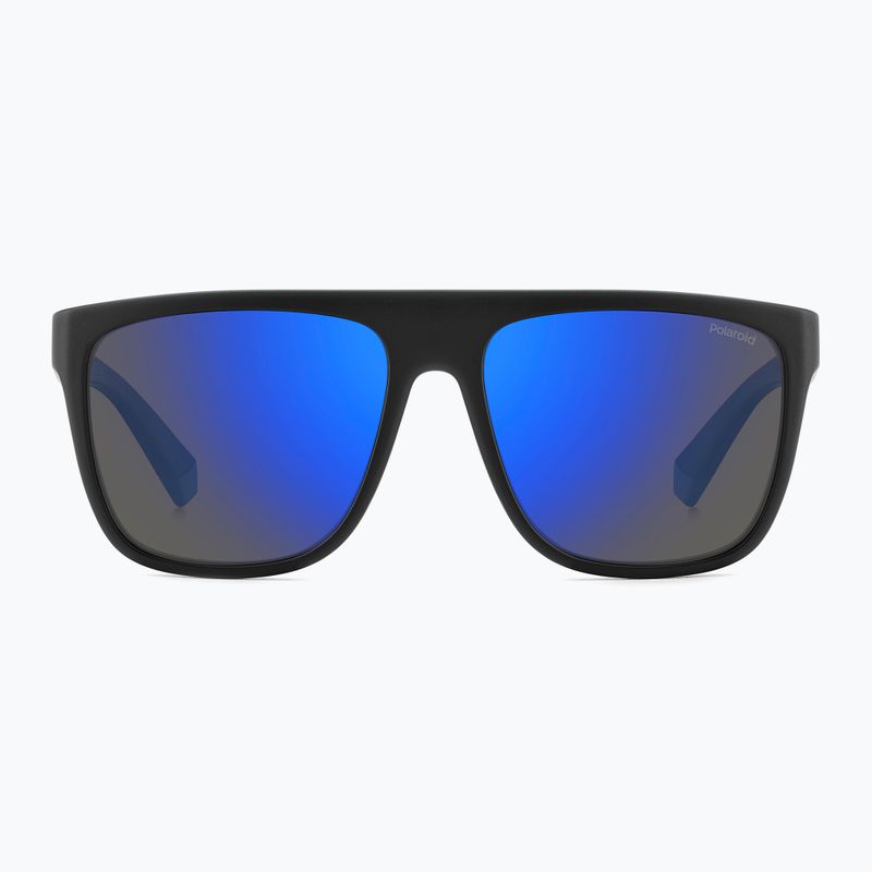 Vyriški akiniai nuo saulės Polaroid PLD 2162/S matte black blue/blue mirror polarized 3