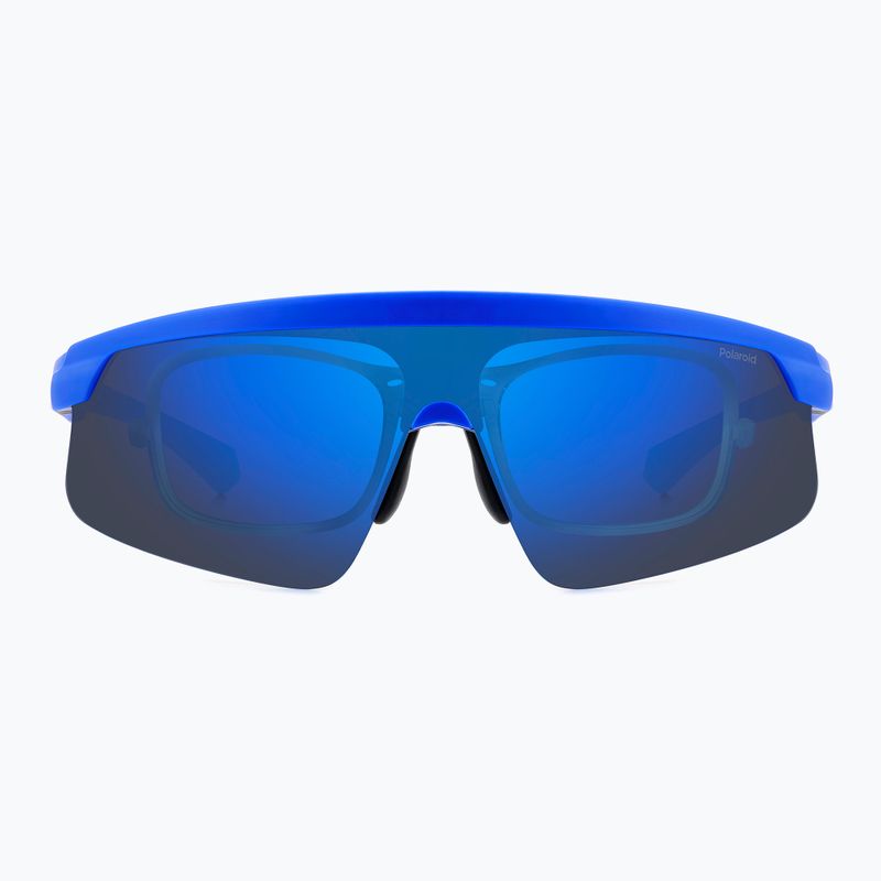 Vyriški akiniai nuo saulės Polaroid PLD 7056/CI/S matt blue/blue mirror polarized 3