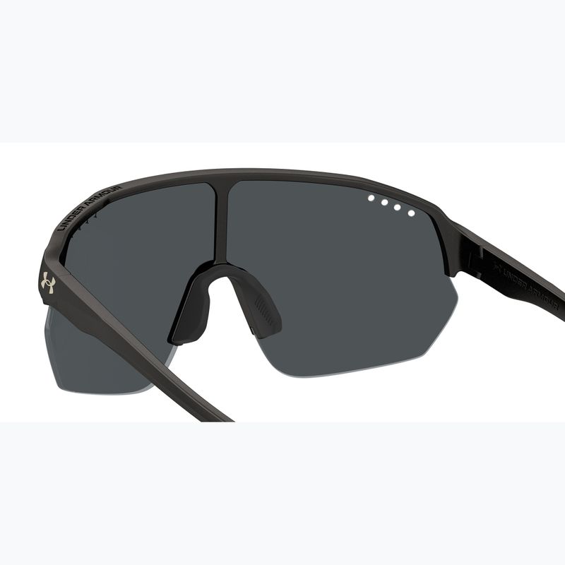 "Under Armour Gamedat II/G S3" metalizuoti juodi / pilki bronziniai veidrodiniai akiniai nuo saulės 6