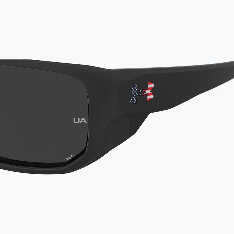 Vyriški akiniai nuo saulės Under Armour Attack 2 black multicolor/grey polarized oleophobic 7