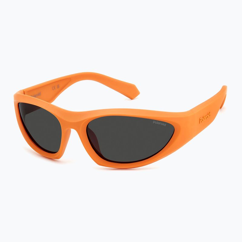 Poliarizuoti akiniai nuo saulės "Polaroid PLD 2165/S" matinės oranžinės/pilkos spalvos 2