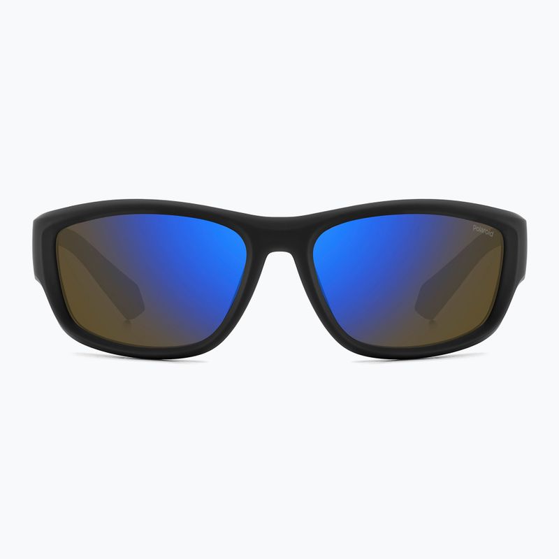 Vyriški akiniai nuo saulės Polaroid PLD 2166/S matte black blue/blue mirror polarized 3