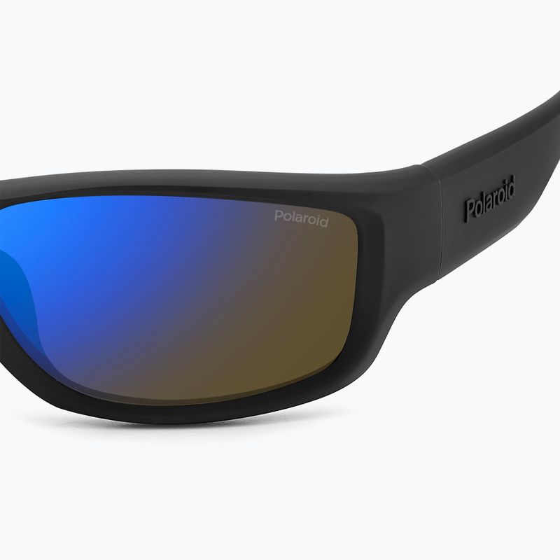 Vyriški akiniai nuo saulės Polaroid PLD 2166/S matte black blue/blue mirror polarized 8