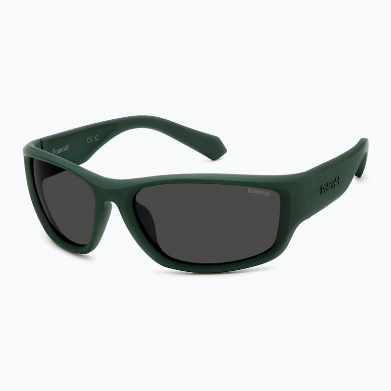 Vyriški akiniai nuo saulės Polaroid PLD 2166/S matte green/grey polarized 2