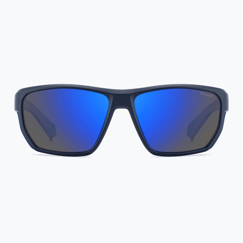 Vyriški akiniai nuo saulės Polaroid PLD 7057/S matte blue/blue mirror polarized 3
