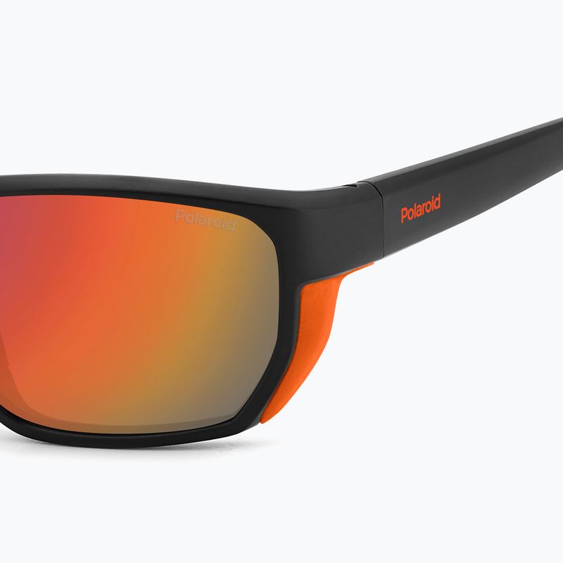 Vyriški akiniai nuo saulės Polaroid PLD 7057/S matte black orange/red multilayer polarized 7
