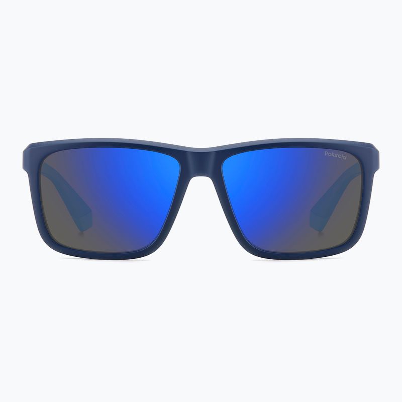 Vyriški akiniai nuo saulės Polaroid PLD 2164/S matte blue/blue mirror polarized 3