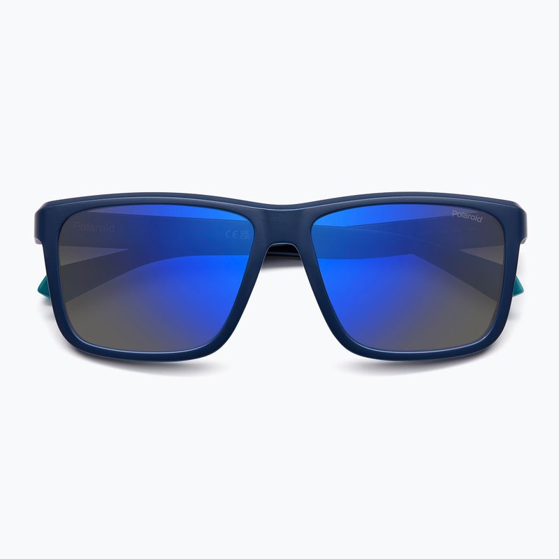 Vyriški akiniai nuo saulės Polaroid PLD 2164/S matte blue/blue mirror polarized 4