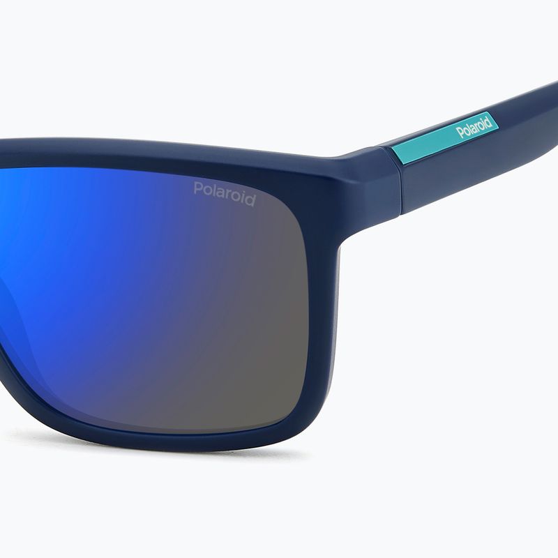 Vyriški akiniai nuo saulės Polaroid PLD 2164/S matte blue/blue mirror polarized 6