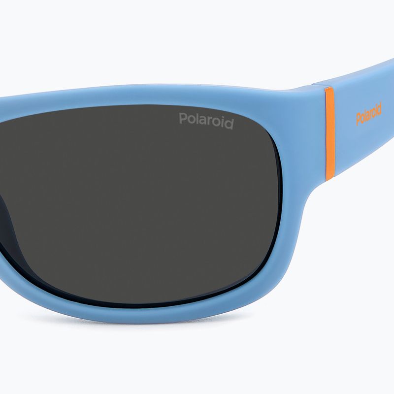 "Polaroid PLD 8064/S" žydros/pilkos spalvos poliarizuoti vaikiški akiniai nuo saulės 5