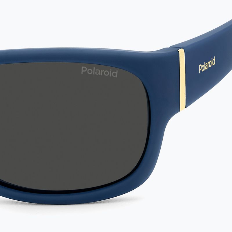 Polaroid PLD 8064/S mėlyni/pilki poliarizuoti vaikiški akiniai nuo saulės 5