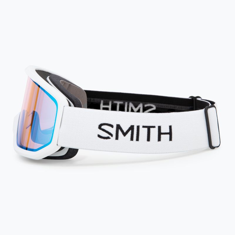 Slidinėjimo akiniai Smith Transfer white/blue sensorinis veidrodinis lęšis 4