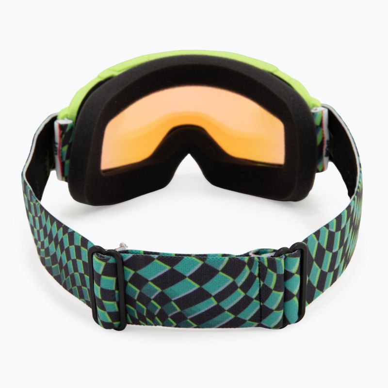 Vaikiški slidinėjimo akiniai Smith Daredevil Jr electric lime left turn/blue sensor mirror 3