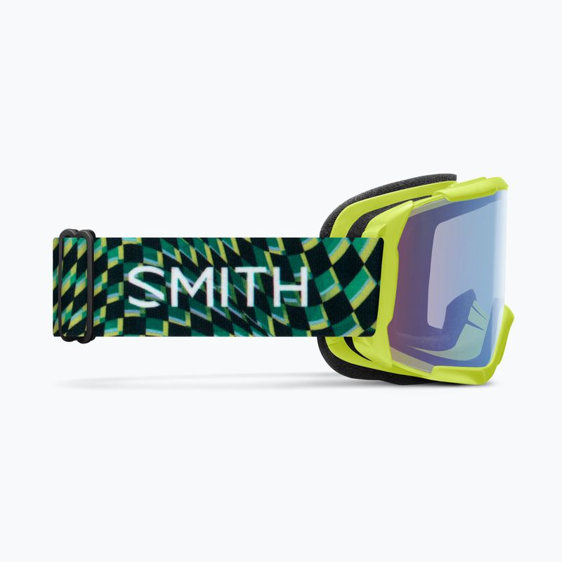 Vaikiški slidinėjimo akiniai Smith Daredevil Jr electric lime left turn/blue sensor mirror 8