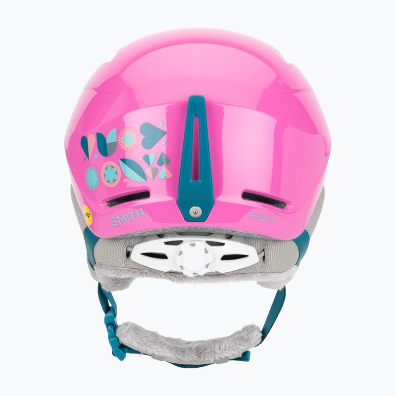 Vaikiškas slidinėjimo šalmas Smith Glide Jr Mips vivid pink hearts 4
