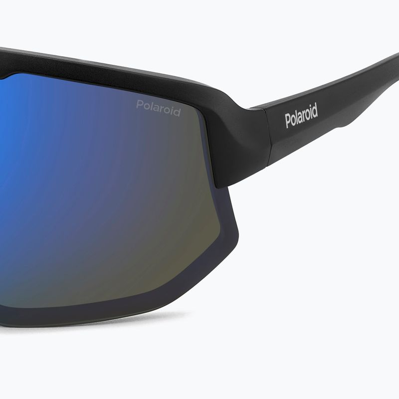 Saulės akiniai Polaroid PLD 7047/S matte black blue/blue mirror polarized 8