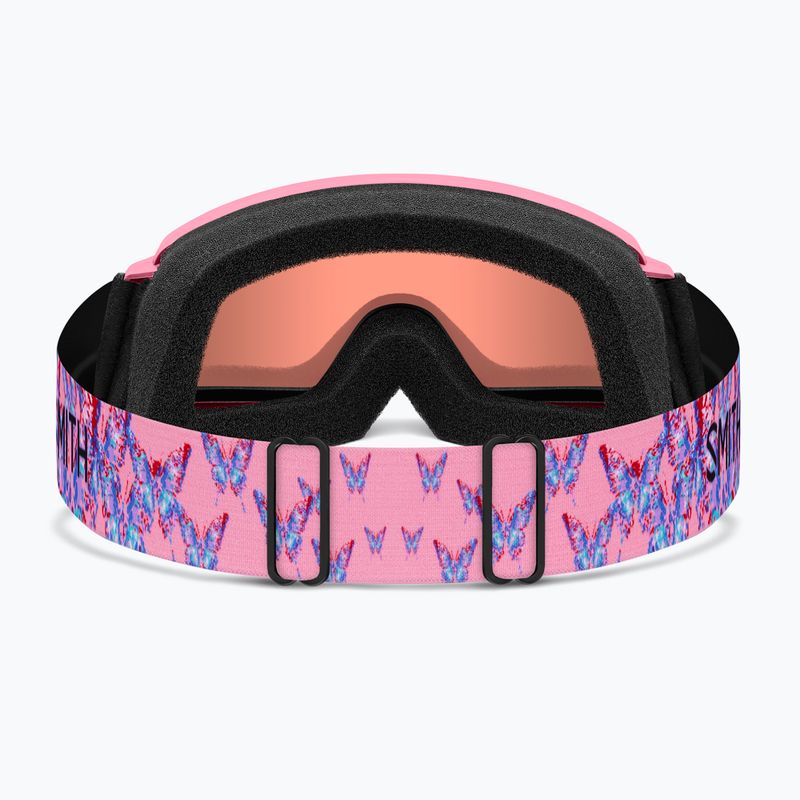 Vaikiški slidinėjimo akiniai Smith Rascal Jr S2 bright pink lofi butterfly/rose copper antifog 4