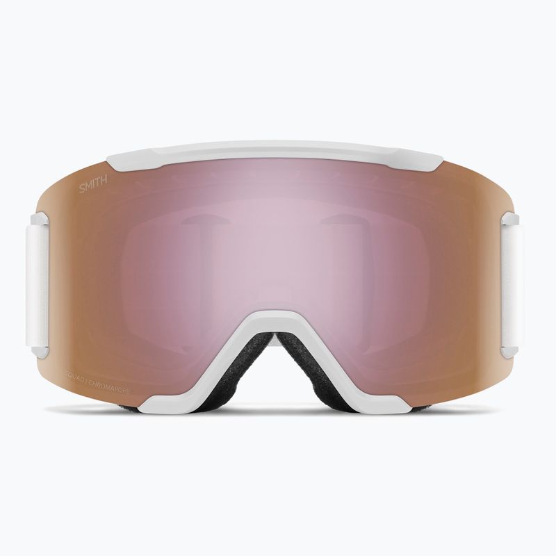Slidinėjimo akiniai Smith Squad S2 white vapor/chromapop everyday rose gold mirror 2