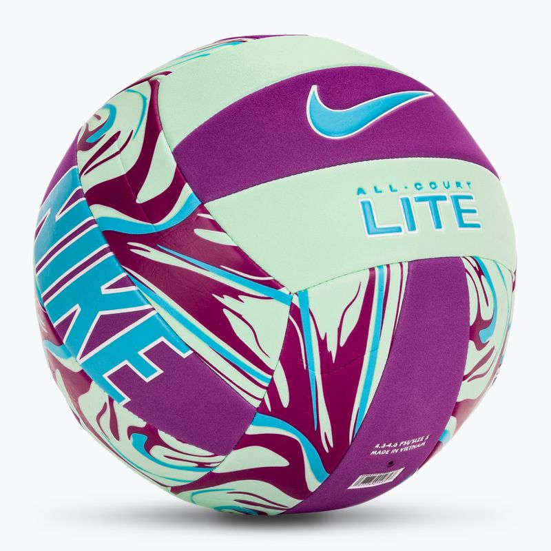 Tinklinio kamuolys Nike All Court Lite Volleyball Deflated size 5 vivid purple/mint foam/baltic blue 2