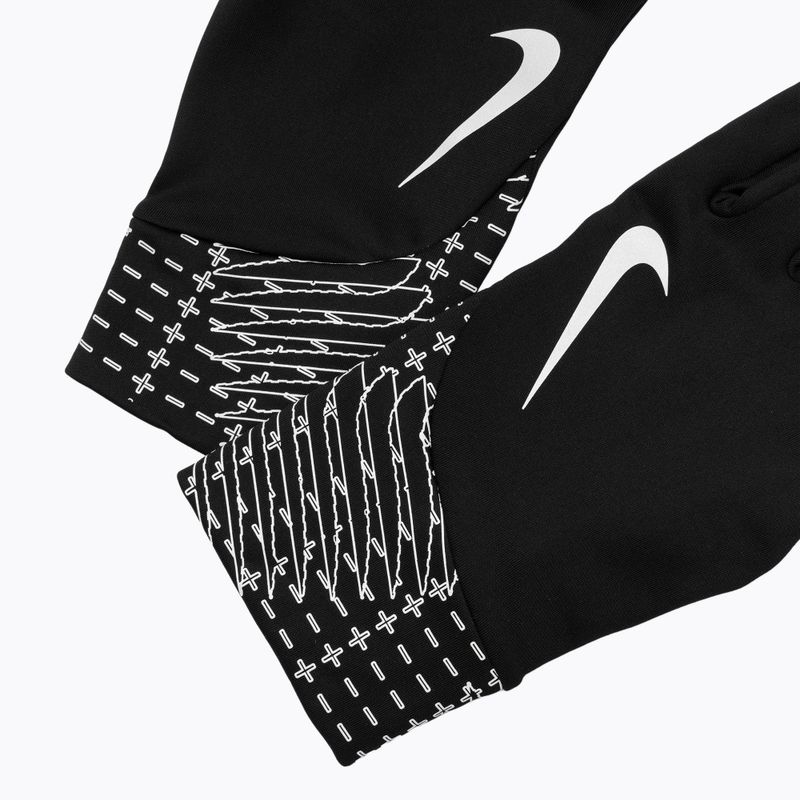 Vyriškos bėgimo pirštinės Nike Pacer Lightweight RG Reflective black/silver 5