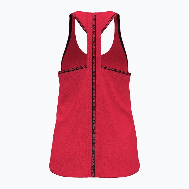 Moteriškas treniruočių tank topas Under Armour Knockout Tank racer red/black 2