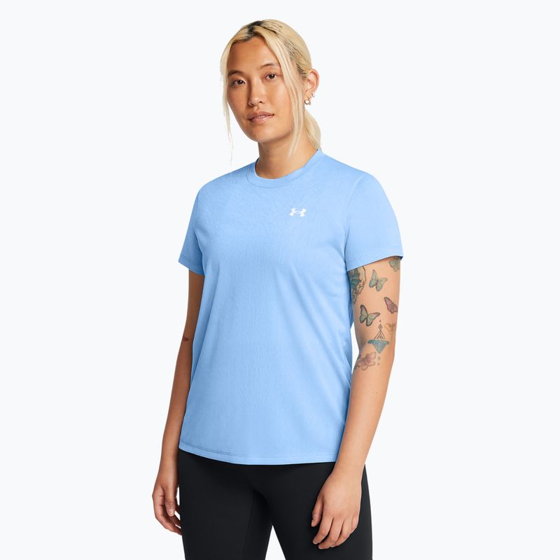 Moteriški žygio marškinėliai Under Armour Tech Riddle horizon blue/white