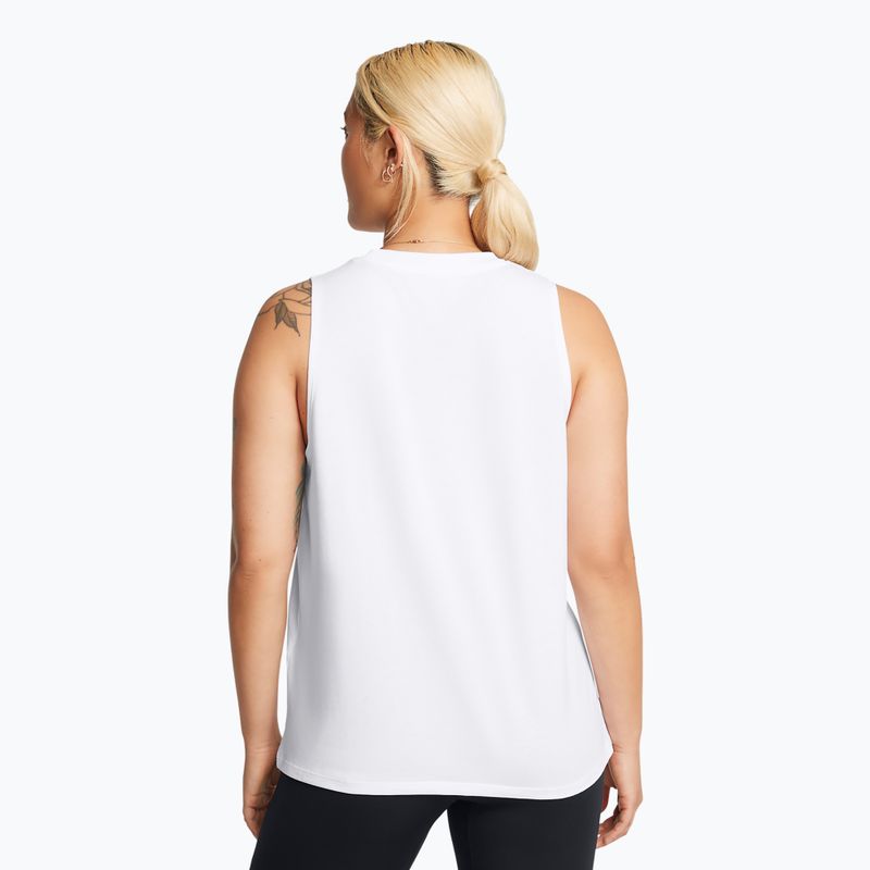 Moteriškas treniruočių tank topas Under Armour Rival Muscle Tank white/black 2