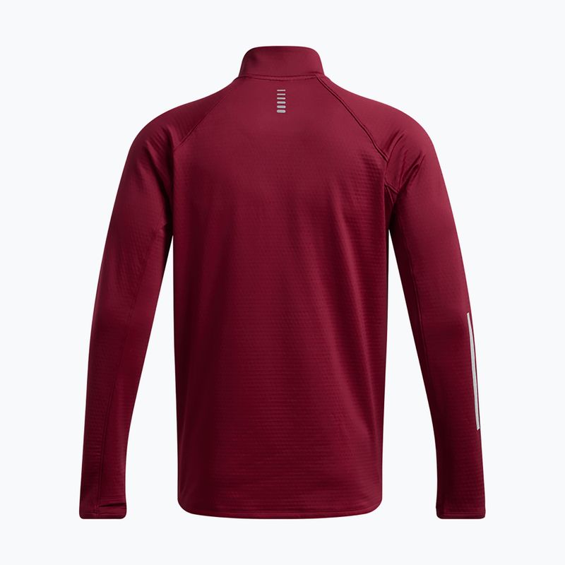 Vyriškas "Under Armour Launch Elite CW Half Zip" kardinalios/atspindinčios spalvos bėgimo džemperis 4