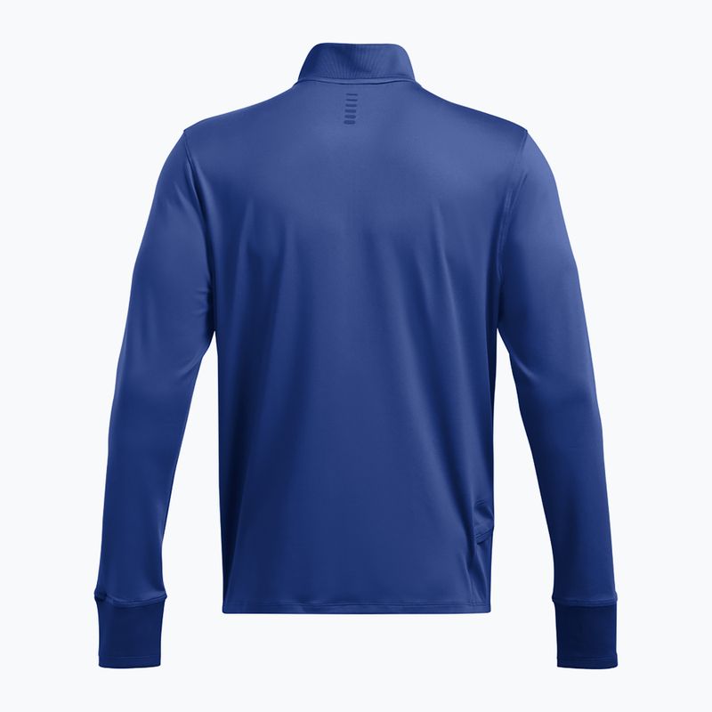 Vyriška "Under Armour Launch Pro 1/4 Zip" tech blue/tech blue/reflective bėgimo ilgomis rankovėmis striukė 2