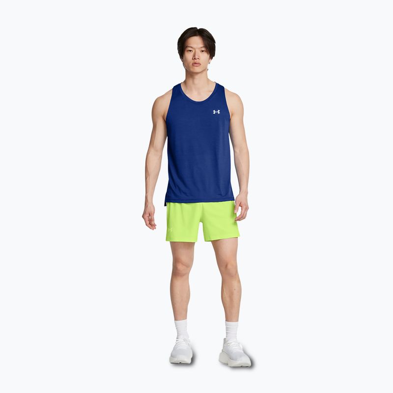 Vyriški bėgimo šortai Under Armour Launch Elite 5" morph green/morph green/reflective 2