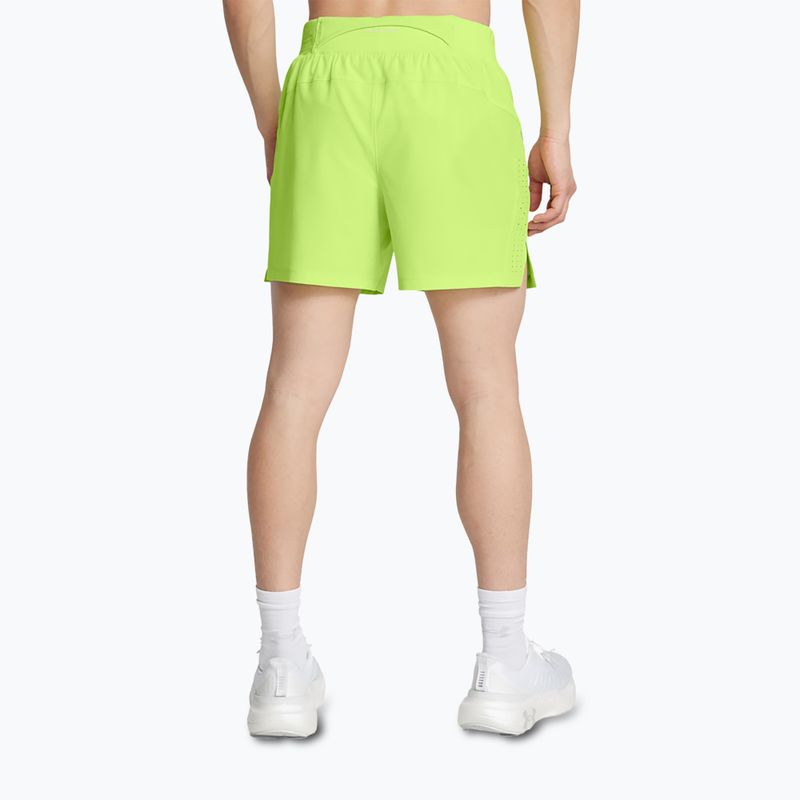 Vyriški bėgimo šortai Under Armour Launch Elite 5" morph green/morph green/reflective 3