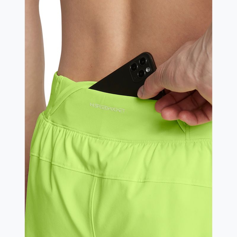 Vyriški bėgimo šortai Under Armour Launch Elite 5" morph green/morph green/reflective 4