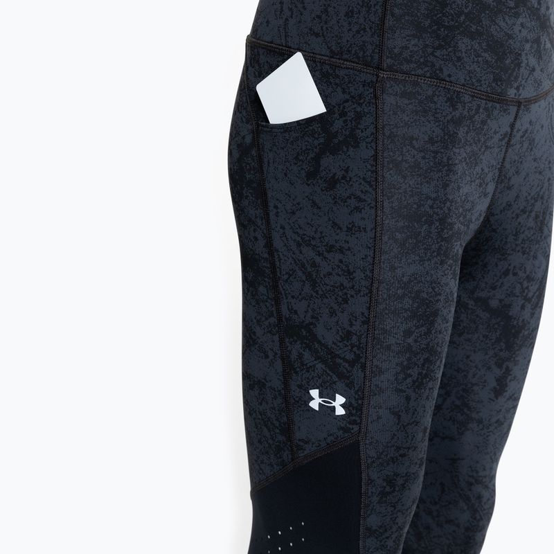 Moteriškos bėgimo tamprės Under Armour Launch Printed Ankle black/black/reflective 3