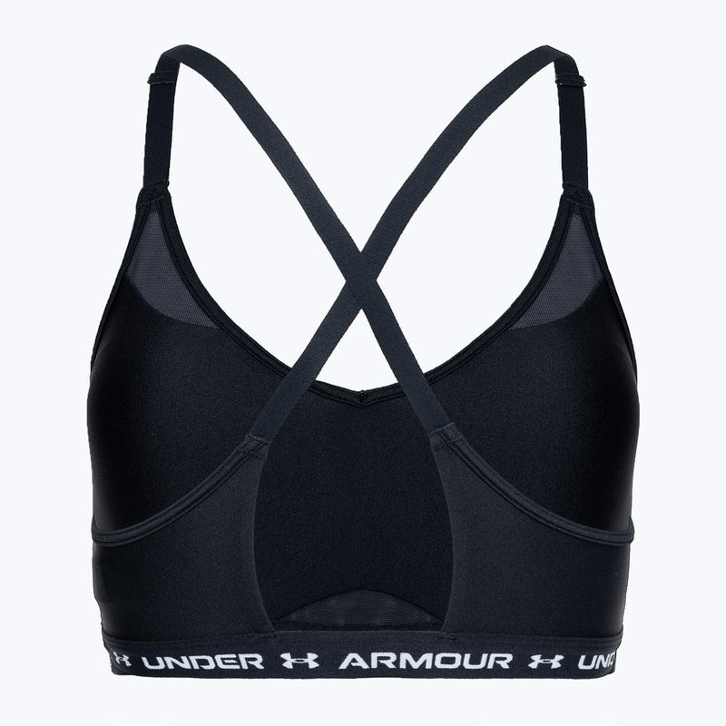 Treniruočių liemenėlė Under Armour Crossback Low tetra gray/white 2