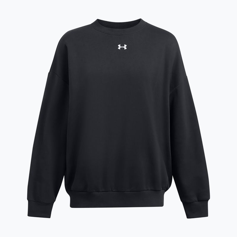 "Under Armour" moteriški "Rival Fleece OS Crew" juodos/baltos spalvos džemperis 4