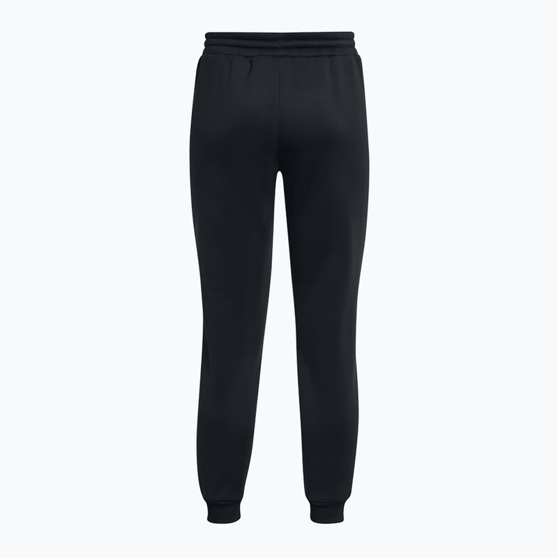 Moteriškos kelnės Under Armour Fleece Jogger UA Armour black/white 2