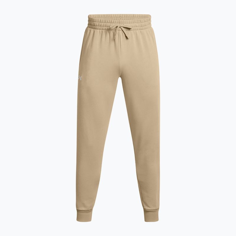 Vyriškos kelnės Under Armour Rival Fleece Joggers city khaki/white 6