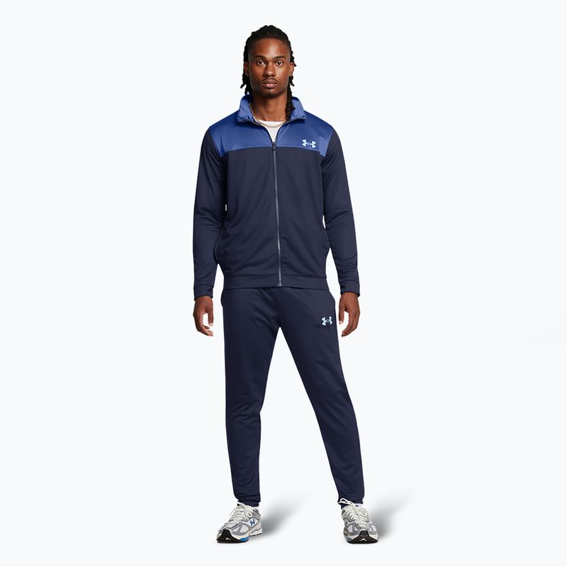 Under Armour vyriškas sportinis kostiumas UA Emea Tracksuit Novelty midnight navy/tech blue/horizon blue