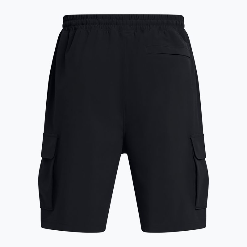 Vyriški treniruočių šortai Under Armour Vibe Woven Cargo black/white 2