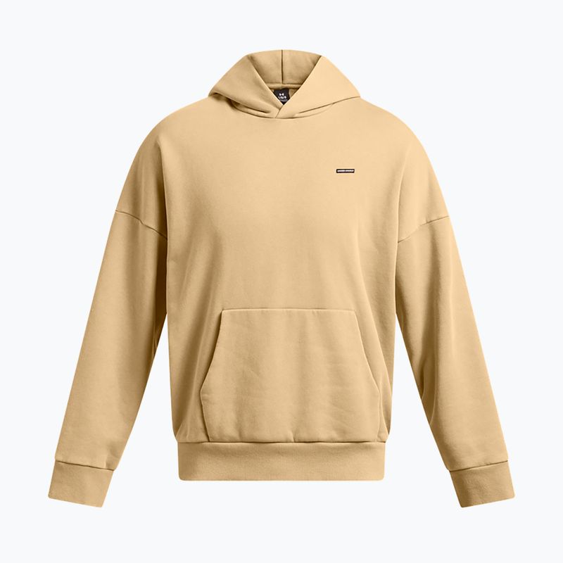 Vyriškas džemperis Under Armour Icon HWT Fleece Wash OS Hoodie camel/white 5