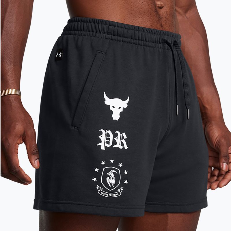 Vyriški šortai Under Armour Project Rock Terry Badge Of Honor Fleece black 4