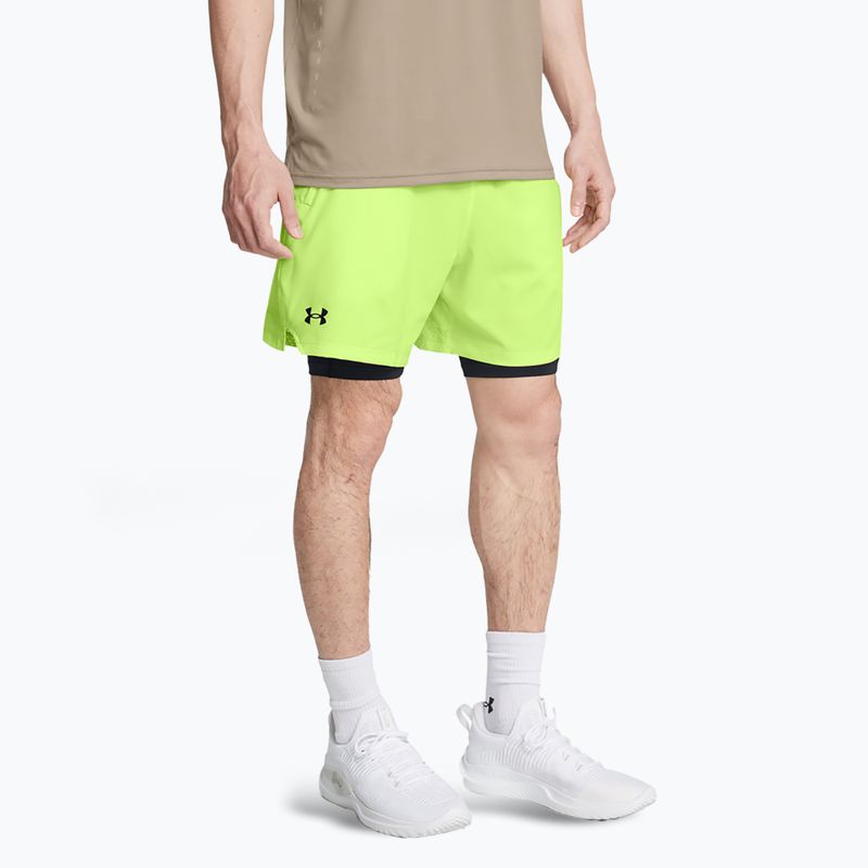 Vyriški treniruočių šortai Under Armour Vanish Woven 2in1 Sts morph green / blavk / black