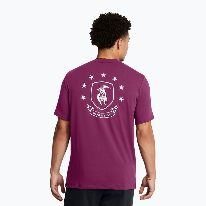 Vyriški treniruočių marškinėliai Under Armour Project Rock Badge Of Honor purple 2