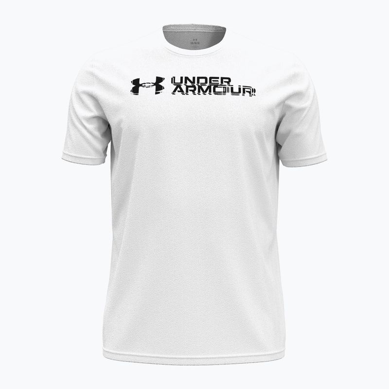 Vyriški treniruočių marškinėliai Under Armour Sliced Wordmark 60/40S white/black