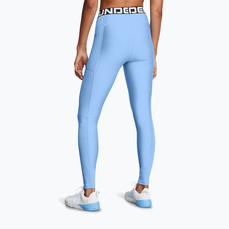 Moteriškos treniruočių tamprės Under Armour horizon blue/white 3