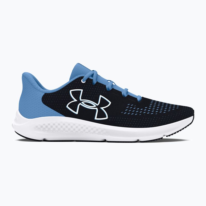 Under Armour Charged Pursuit 3 Big Logo moteriški bėgimo bateliai black/horizon blue/white 9