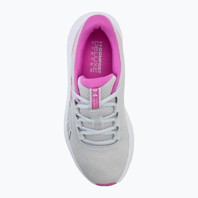 Under Armour Charged Surge 4 halo grey/vivid magenta/vivid magenta moteriški bėgimo bateliai 5