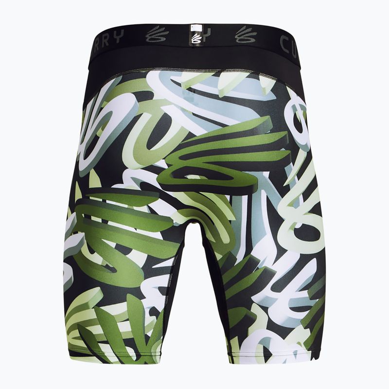 Vyriški šortai Under Armour Curry HeatGear Printed retro green/surplus green/white 2