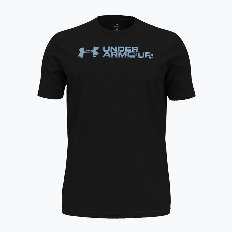 Vyriški treniruočių marškinėliai Under Armour Sliced Wordmark 60/40S black/horizon blue