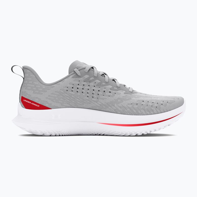 Under Armour Velociti 4 halo gray/racer red/white vyriški bėgimo bateliai 3
